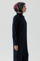 Robalı Kol Kesik Detaylı Tunik - Lacivert TUGBA