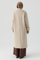 Seyyar Atkılı Kruvaze Kaban - Bej TUGBA