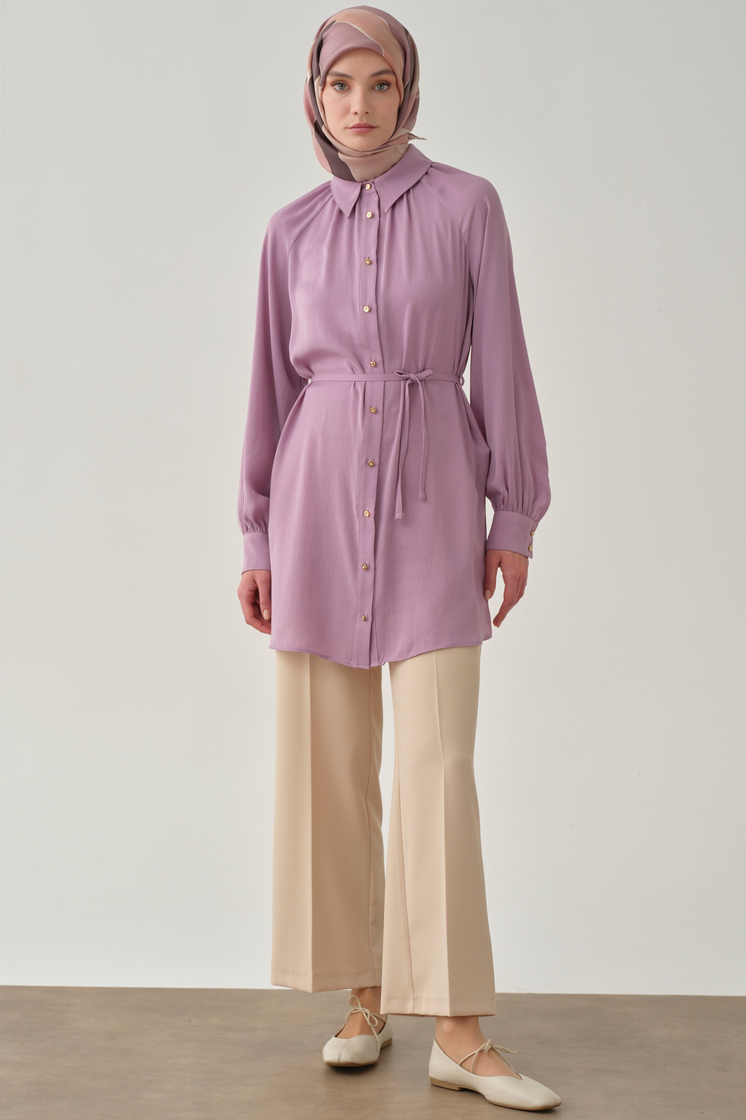 Beli Lastikli Culotte Pantolon - Bej TUGBA