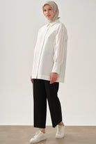 Beli Lastikli Culotte Pantolon - Siyah TUGBA