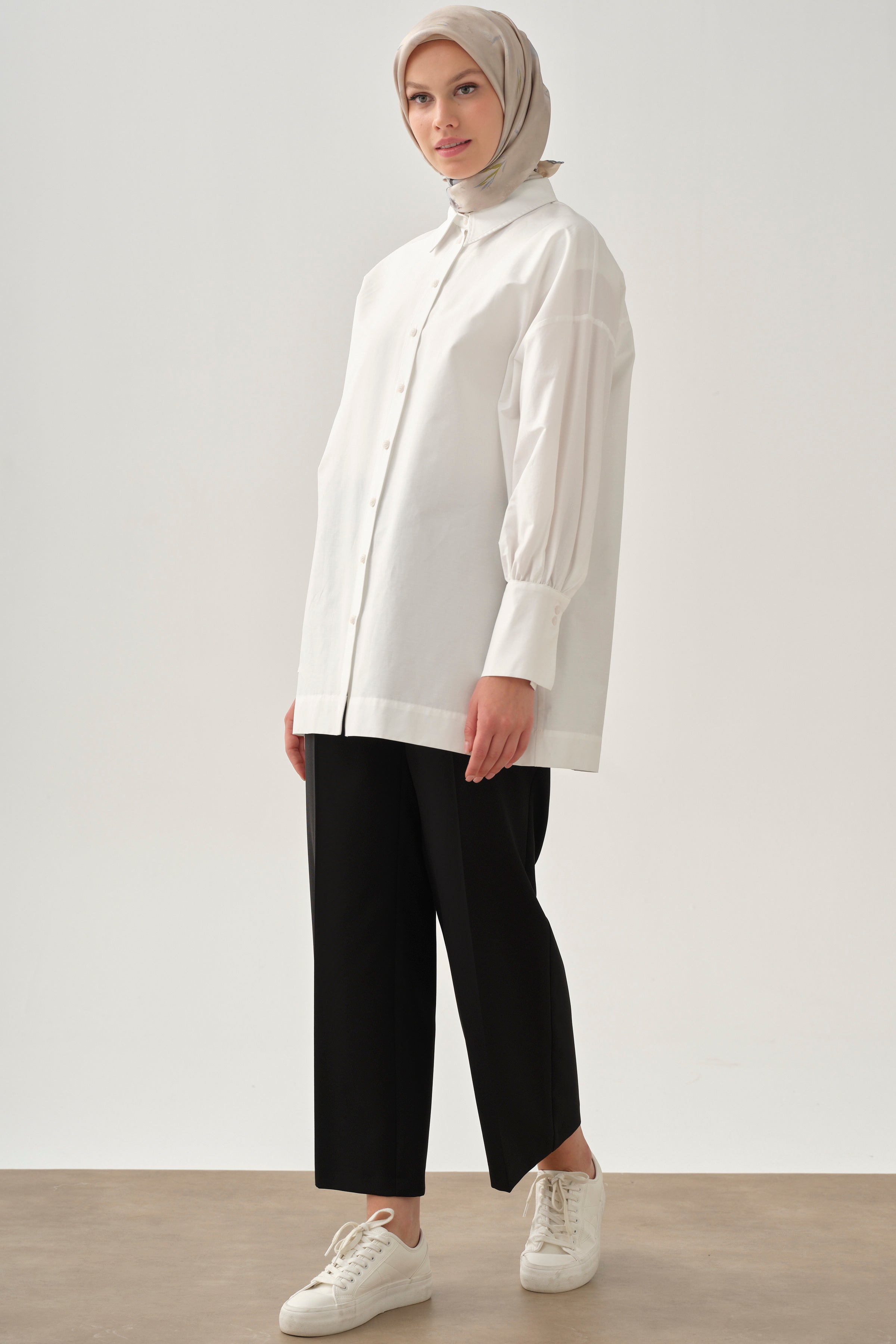 Beli Lastikli Culotte Pantolon - Siyah TUGBA