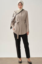 Bel Lastikli Havuç Pantolon - Siyah TUGBA