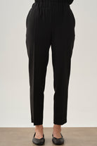 Bel Lastikli Havuç Pantolon - Siyah TUGBA