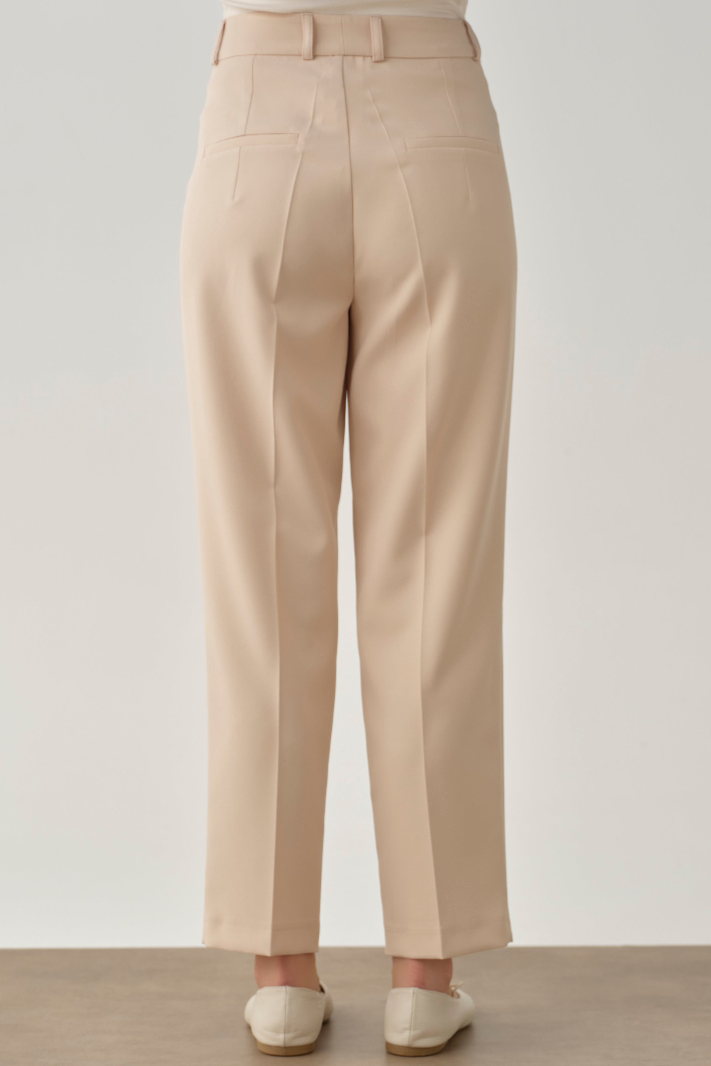 Tek Pile Basic Pantolon - Bej TUGBA