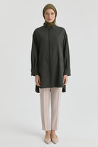 Bel Lastikli Dar Paça Pantolon - Bej TUGBA