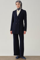 Beli Lastikli Culotte Pantolon - Lacivert TUGBA