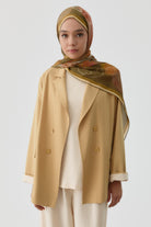 Duble Kollu Kombinli Bluz Ceket Takım - Safran TUGBA