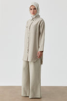 Pileli Pantolon - Açık Yeşil TUGBA