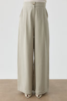 Pileli Pantolon - Açık Yeşil TUGBA