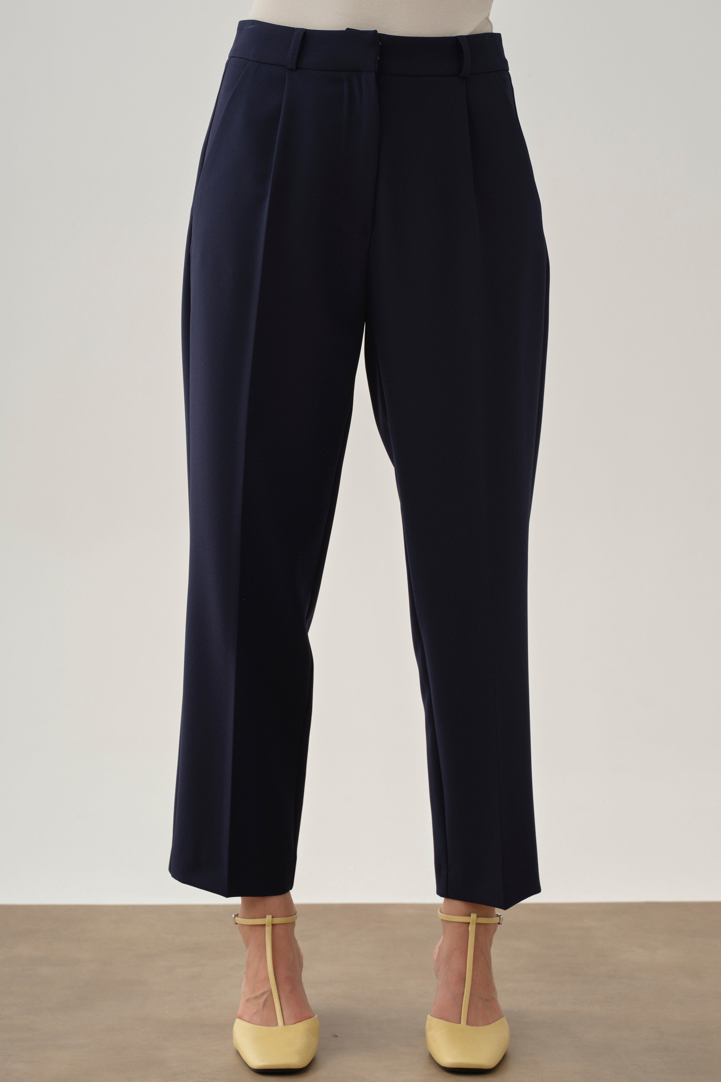 Tek Pile Basic Pantolon - Lacivert TUGBA