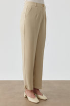 Bol Paça Pensli Pantolon - Yeşil TUGBA