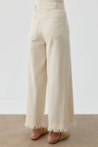 Cepli Paçası Püsküllü Pantolon - Ekru TUGBA