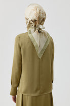 Ters Manşetli Bluz - Olive TUGBA