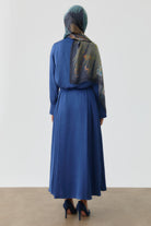 Plikaşe Detaylı Etek - İndigo TUGBA