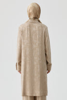 Kombinli Yanları Aller Detaylı Tunik - Bej TUGBA