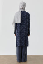 Kombinli Yanları Aller Detaylı Tunik - İndigo TUGBA