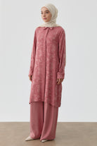 Kombinli Yanları Aller Detaylı Tunik - Gül Kurusu TUGBA