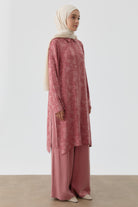 Kombinli Yanları Aller Detaylı Tunik - Gül Kurusu TUGBA