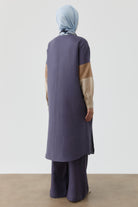 İki Kombinli Nakışlı Tunik - İndigo TUGBA