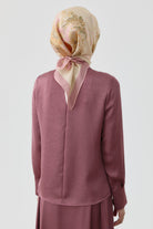 Ters Manşetli Bluz - Marsala TUGBA