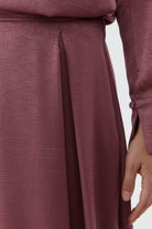 Plikaşe Detaylı Etek - Marsala TUGBA