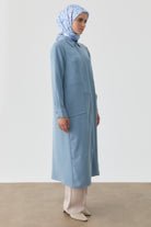 Desen Baskılı Uzun Tunik - Açık Mavi TUGBA