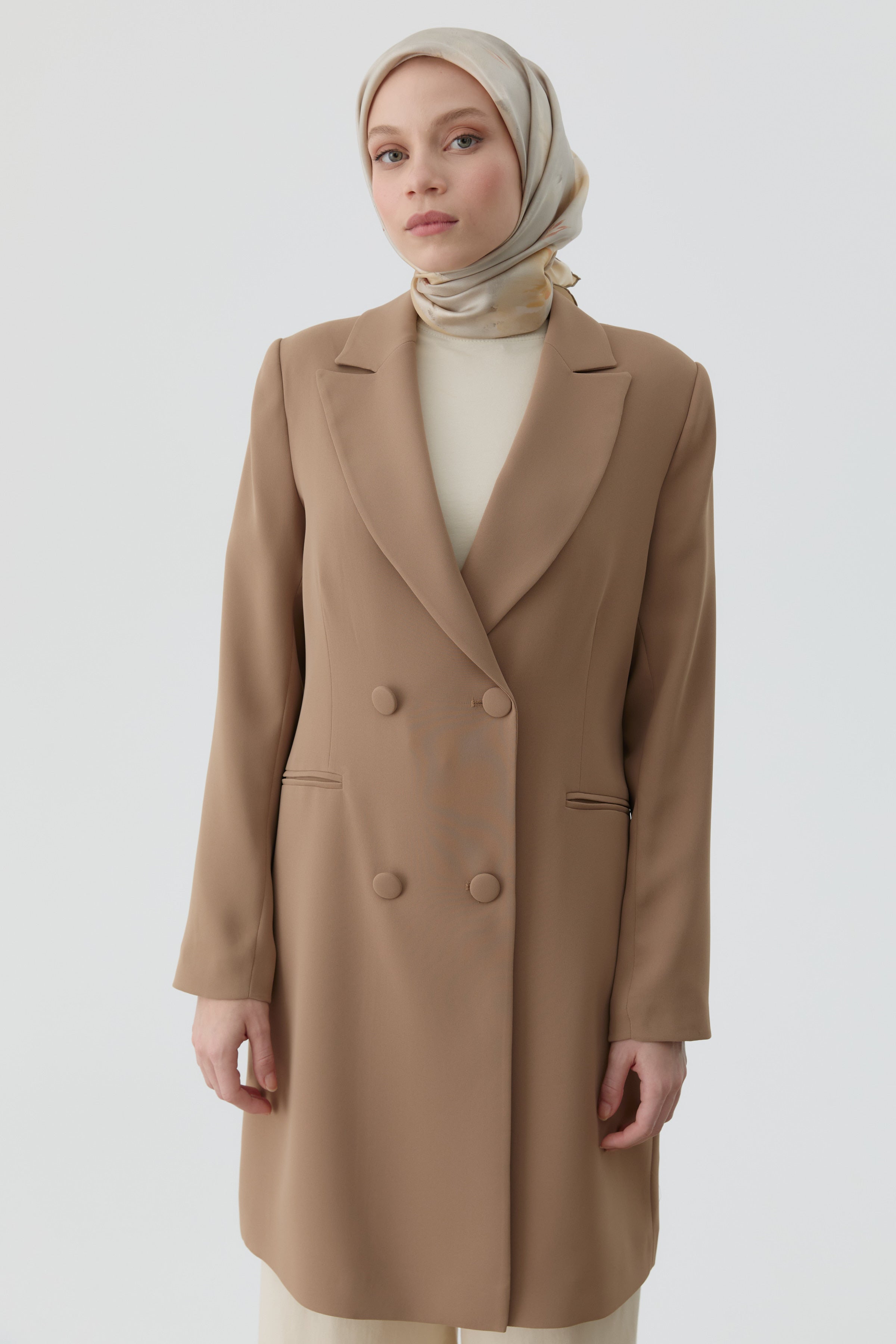 Fulya Twill İpek Eşarp - Sarı TUGBA