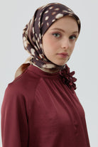 Sebu Twill İpek Eşarp - Acı Kahve TUGBA