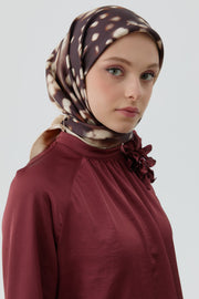 Sebu Twill İpek Eşarp - Acı Kahve TUGBA