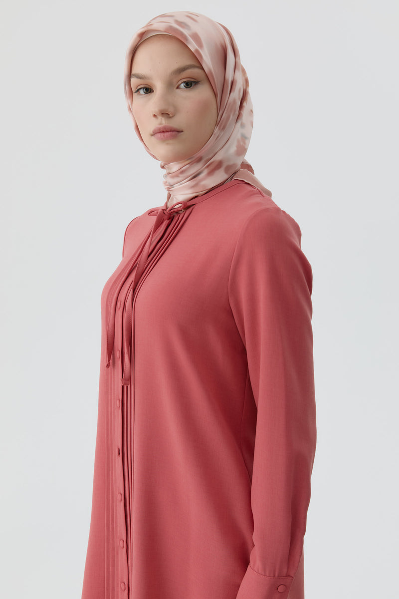 Sebu Twill İpek Eşarp - Pembe TUGBA