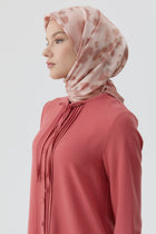 Sebu Twill İpek Eşarp - Pembe TUGBA