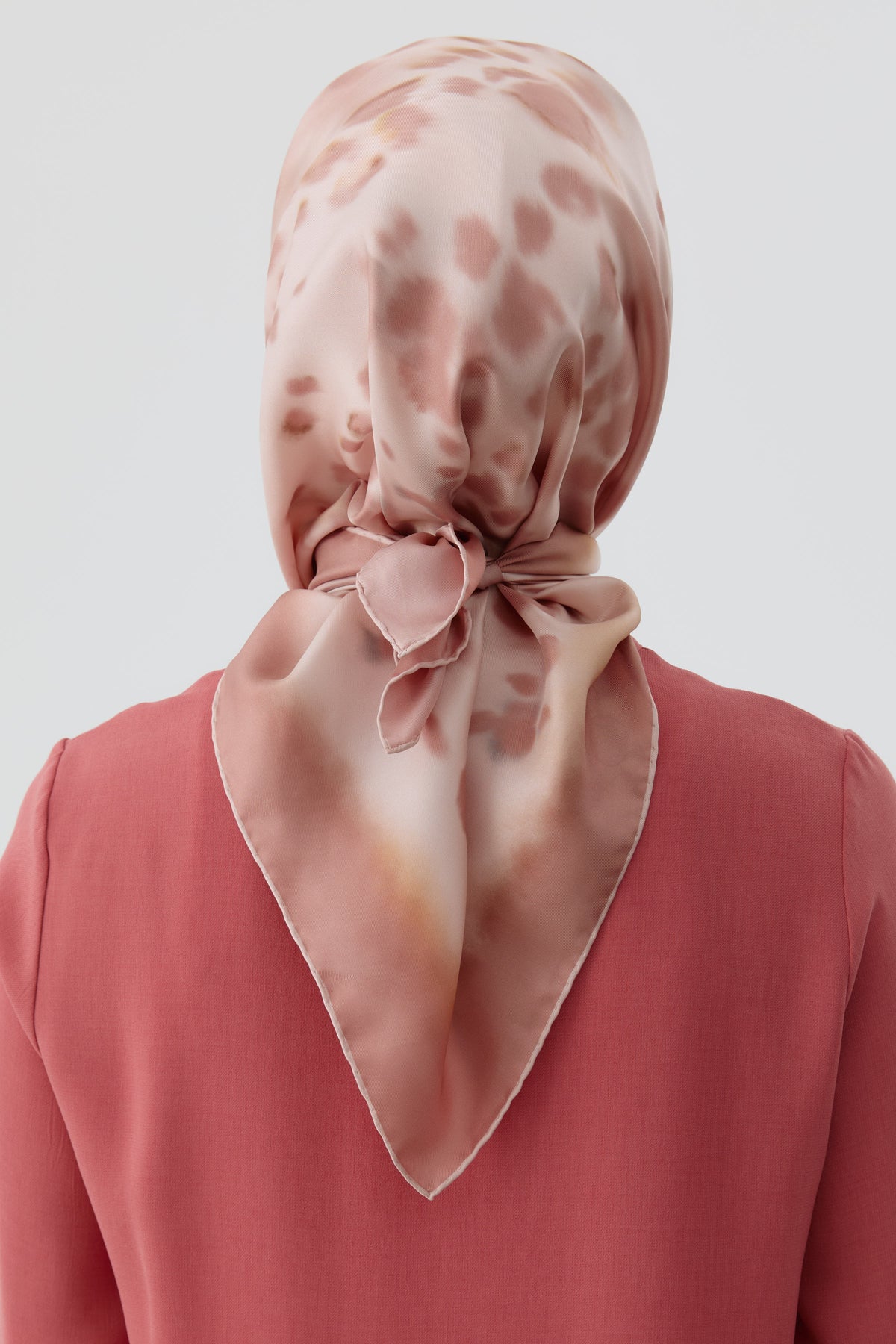 Sebu Twill İpek Eşarp - Pembe TUGBA