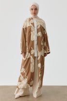 Floral Çiçek Desenli Kimono - Fındık TUGBA