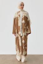 Floral Çiçek Desenli Kimono - Fındık TUGBA