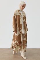 Floral Çiçek Desenli Kimono - Fındık TUGBA
