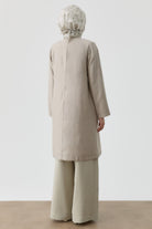 Lastik Detaylı Jakarlı Giy-Çık - Taş TUGBA