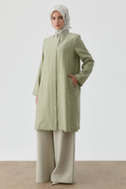 Lastik Detaylı Jakarlı Giy-Çık - Mint TUGBA