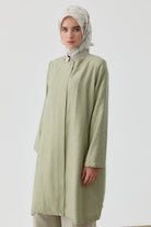 Lastik Detaylı Jakarlı Giy-Çık - Mint TUGBA