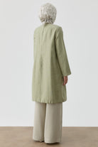 Lastik Detaylı Jakarlı Giy-Çık - Mint TUGBA