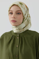 Gülistan Saten İpek Eşarp - Mint TUGBA