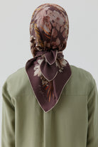 Gülistan Saten İpek Eşarp - Marsala TUGBA