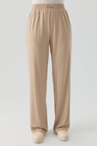 Cepli Örme Pantolon - Bej TUGBA