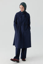 Bağcık Detaylı Yağmurluk - Lacivert TUGBA