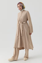 Örme Kombinli Kap - Bej TUGBA