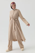 Örme Kombinli Kap - Bej TUGBA