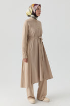 Örme Kombinli Kap - Bej TUGBA