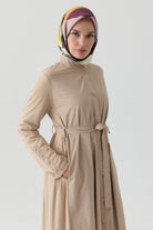 Örme Kombinli Kap - Bej TUGBA