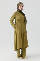 Örme Kombinli Kap - Olive TUGBA