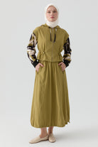 Balon Paraşüt Etek - Olive TUGBA