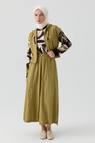 Balon Paraşüt Etek - Olive TUGBA